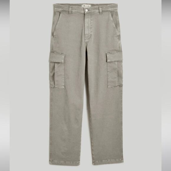 NWT Madewell Pale Pewter Straight Cargo Pant: COOLMAX® Edition 36x32 - Picture 4 of 9